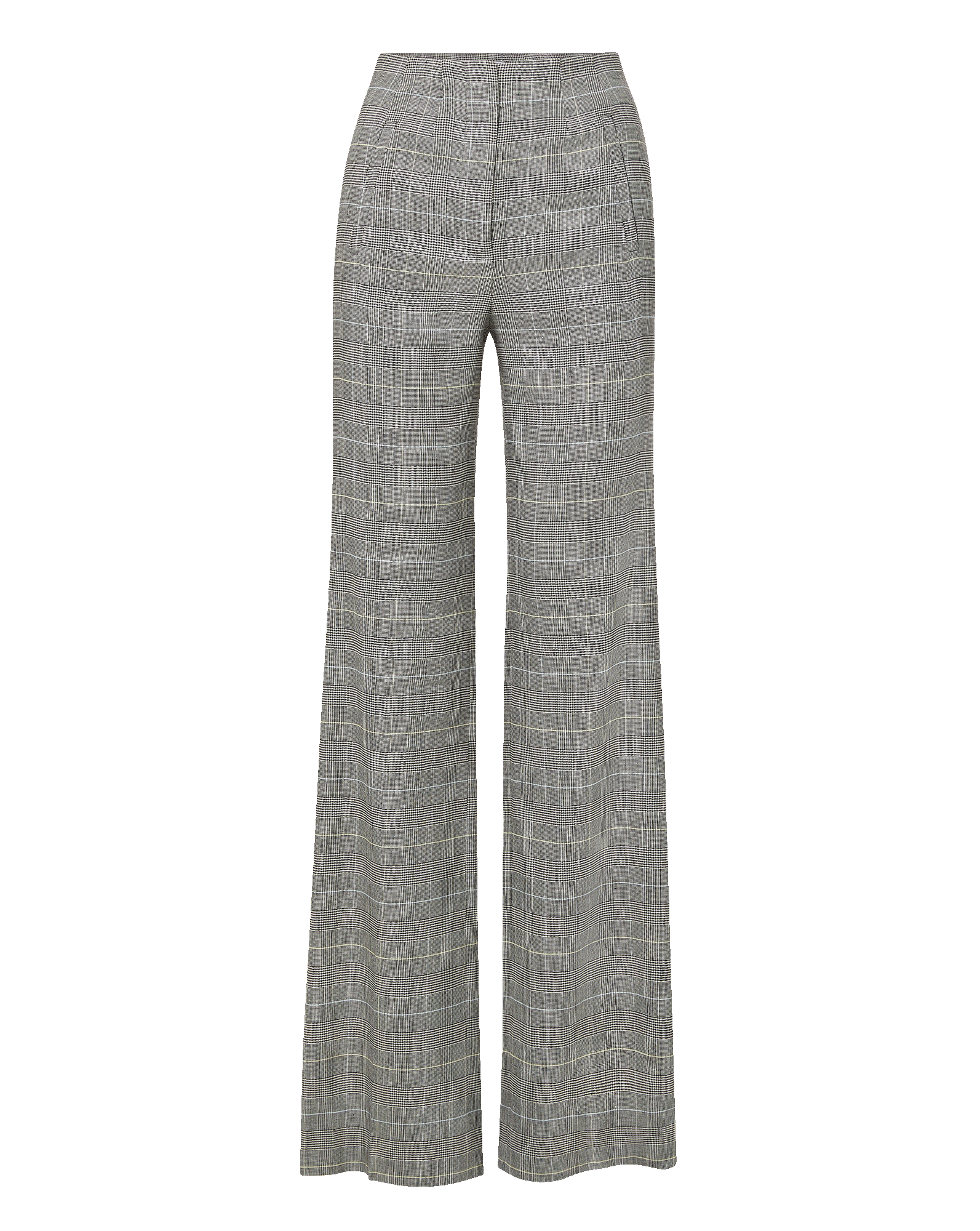 Veronica Beard Jude Linen Wide-Leg Pant - Black Multi