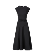 Veronica Beard Lisette Cotton Poplin Midi Dress - Black