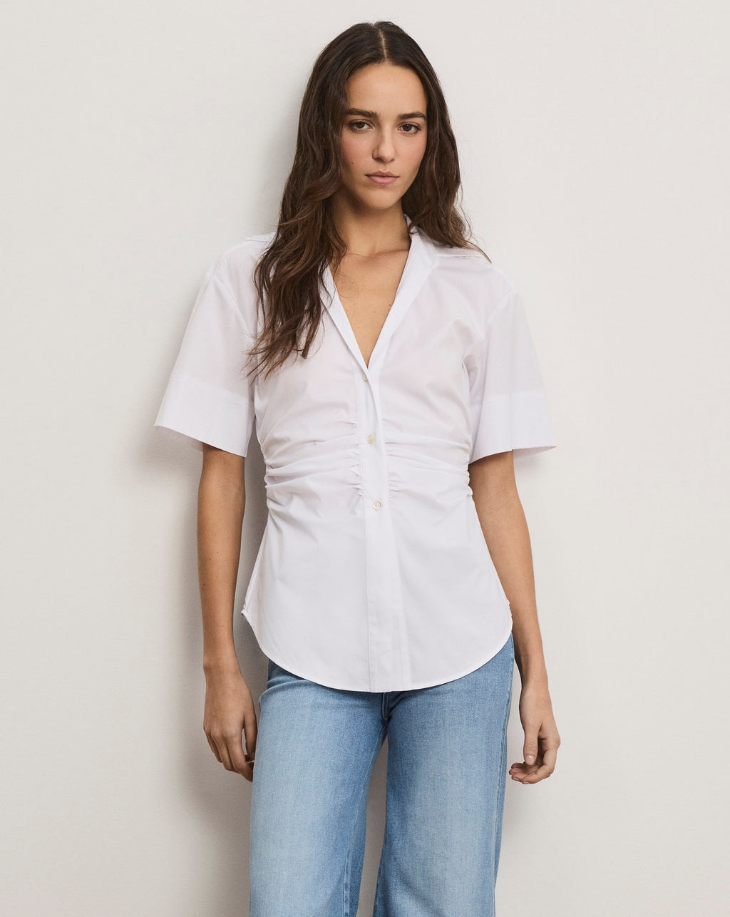 Veronica Beard Devra Button-Down Shirt - White