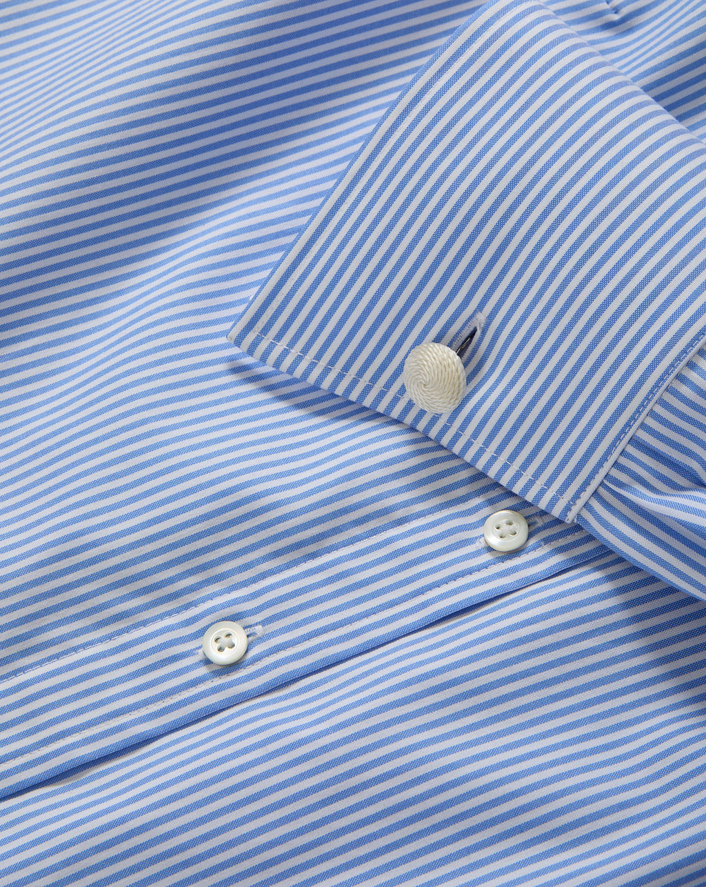 Veronica Beard Amelia Striped Button-Down Shirt - Blue Jay/White