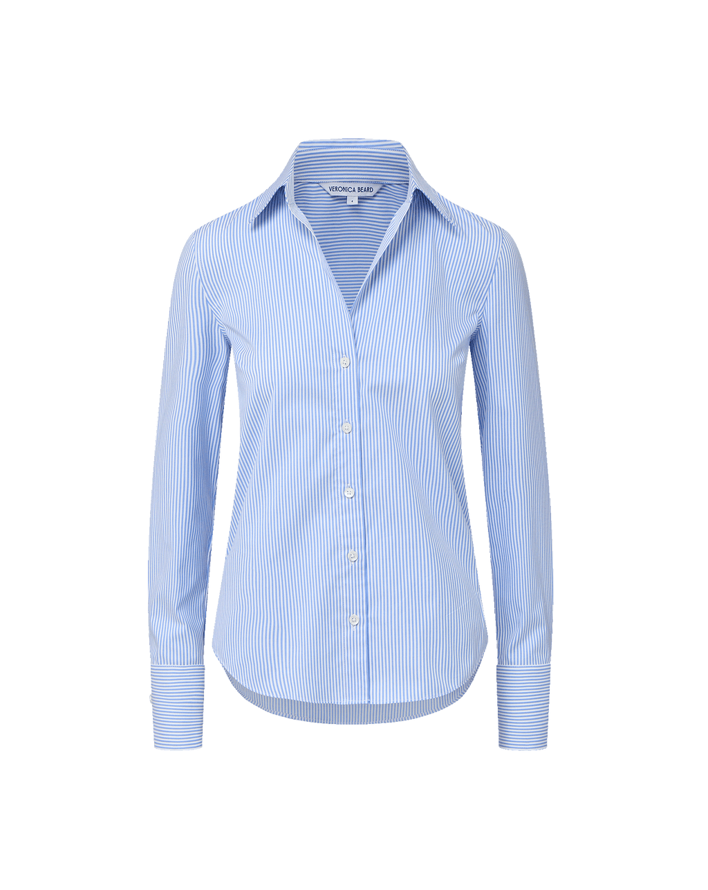 Amelia Striped Button-Down Shirt in Blue Jay/White | Veronica Beard Amelia Striped Button-Down Shirt in Blue Jay/White | Veronica Beard