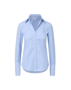 Veronica Beard Amelia Striped Button-Down Shirt - Blue Jay/White