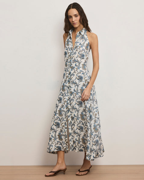 Veronica Beard Women's Mackey Dress - Blue - Size 6 - Dove Multi Veronica Beard Women's Mackey Dress - Blue - Size 6 - Dove Multi