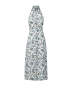 Veronica Beard Mackey Paisley Halter Midi Dress - Dove White Multi