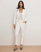 Veronica Beard Rickie Cropped Dickey Jacket - Off-White