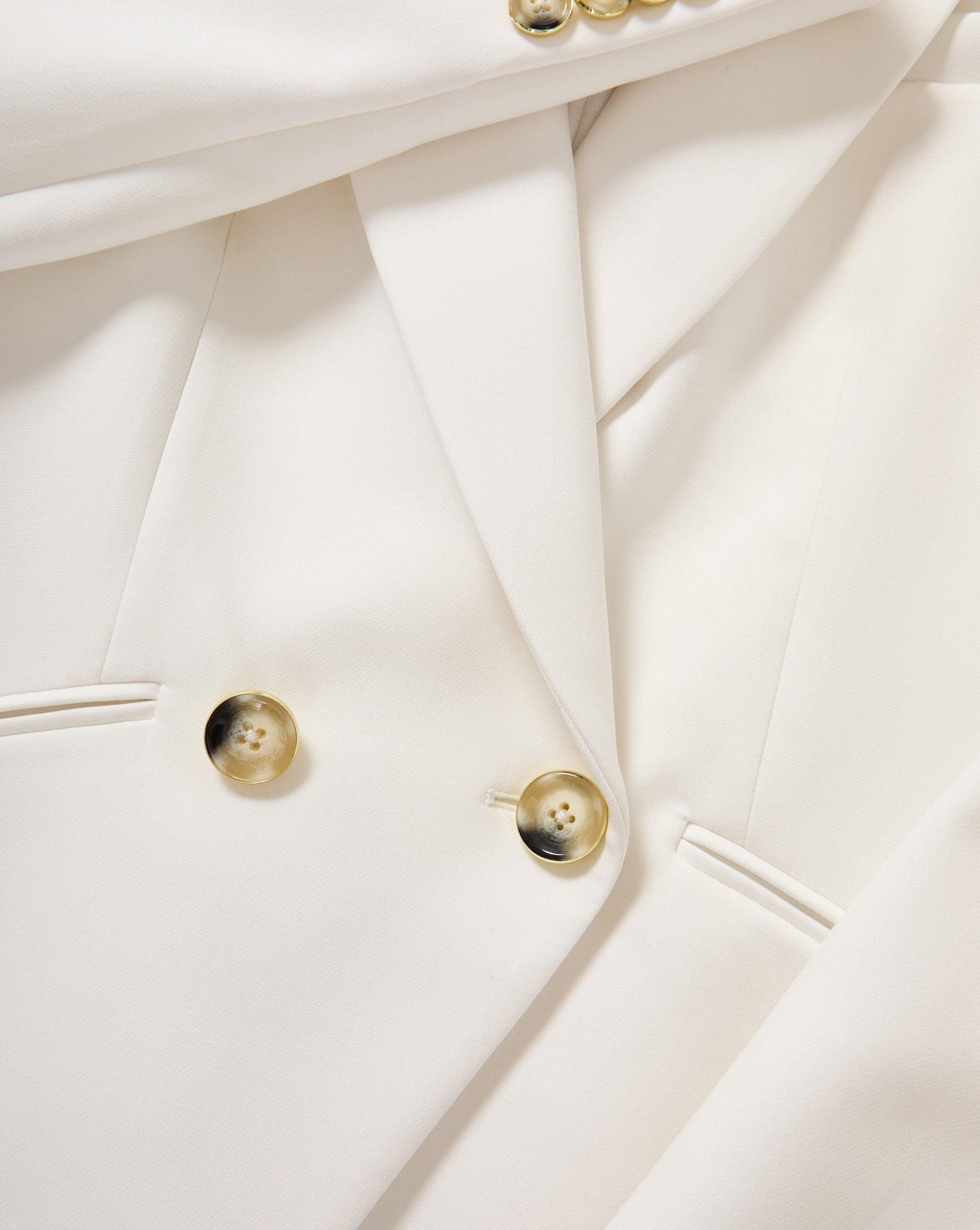 Rickie Cropped Dickey Jacket Blazer in Off White | Veronica Beard