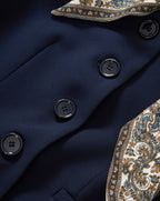 Veronica Beard Ismena Removable Scarf Jacket - Navy