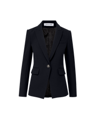 Veronica Beard Black tailored blazer with notch lapels.