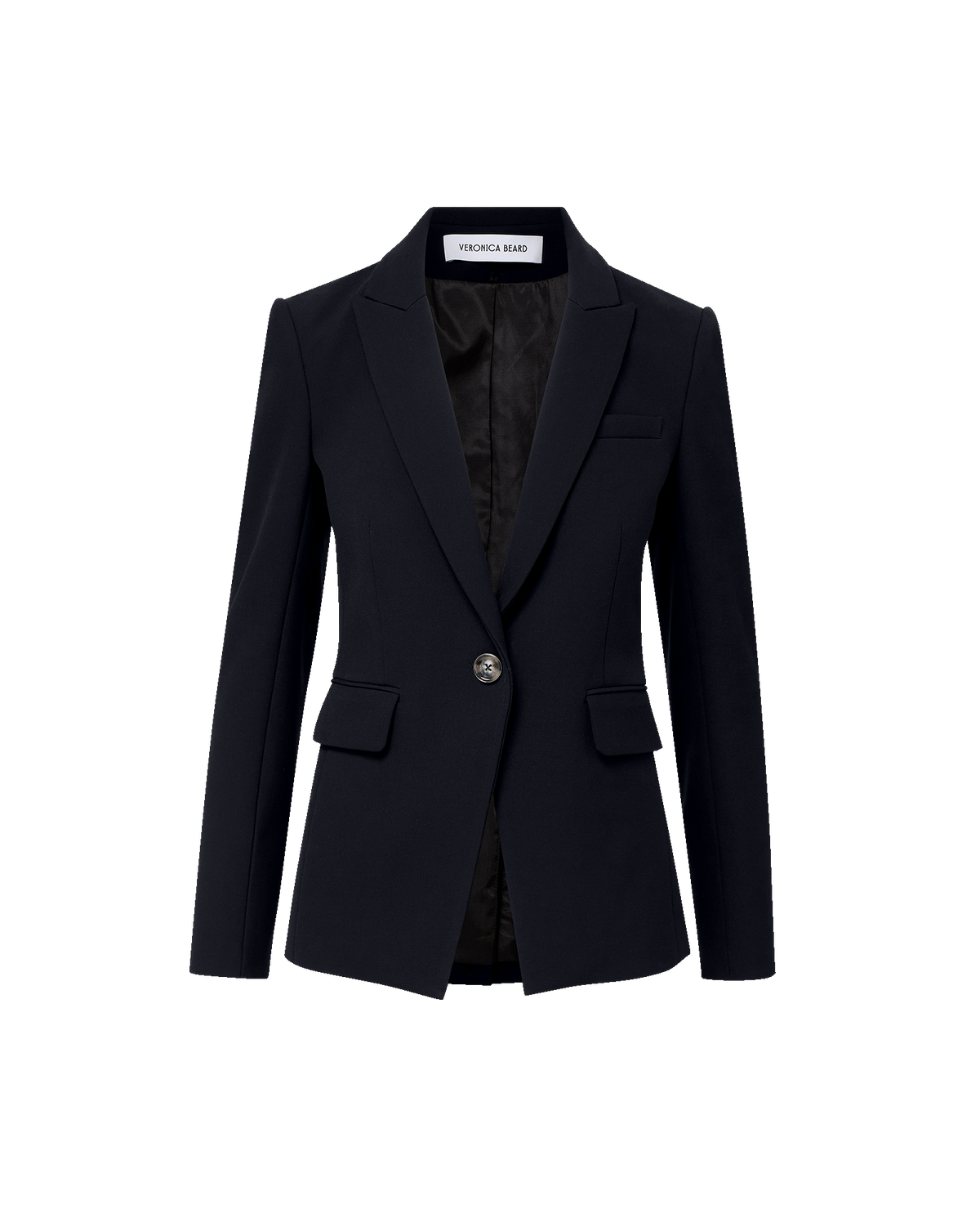 Veronica Beard Black tailored blazer with notch lapels.