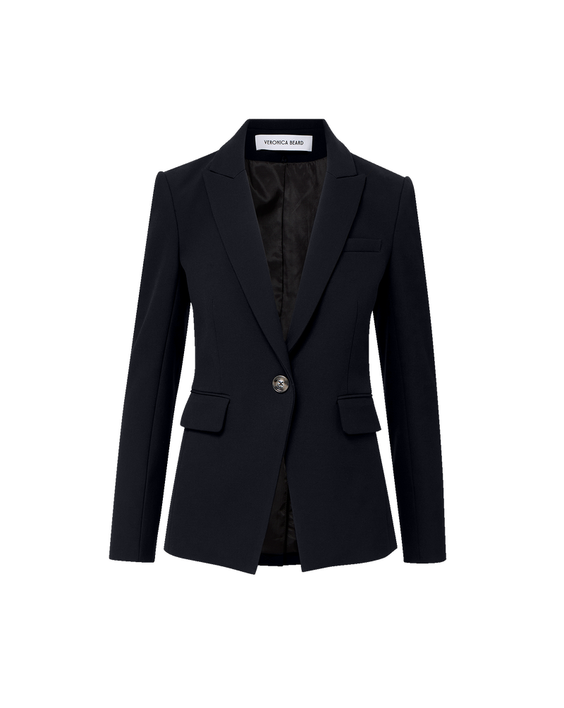 Veronica Beard Black tailored blazer with notch lapels.