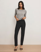 Veronica Beard Renzo Clean Waistband Pant - Black
