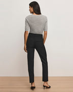 Veronica Beard Renzo Clean Waistband Pant - Black
