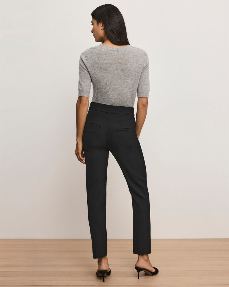 Veronica Beard Renzo Clean Waistband Pant - Black