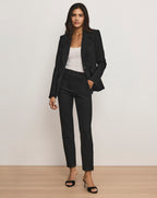 Veronica Beard Renzo Clean Waistband Pant - Black