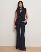 Veronica Beard Ciel Tailored Vest - Navy
