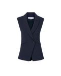 Veronica Beard Ciel Tailored Vest - Navy