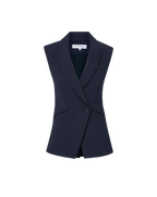 Veronica Beard Ciel Tailored Vest - Navy
