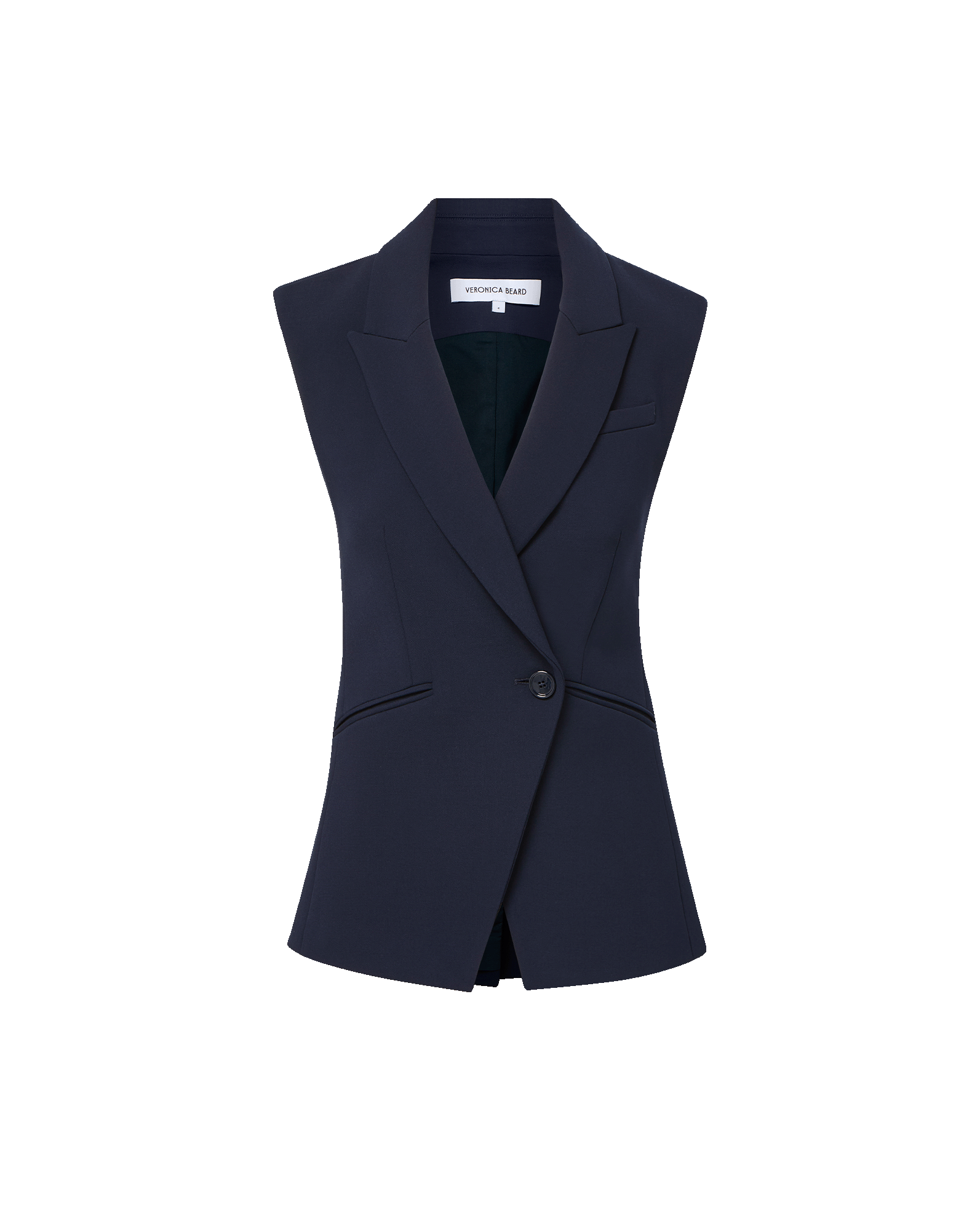 Ciel Tailored Vest in Navy | Veronica Beard