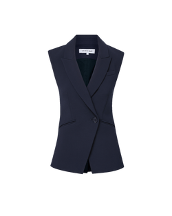 Veronica Beard Ciel Tailored Vest - Navy
