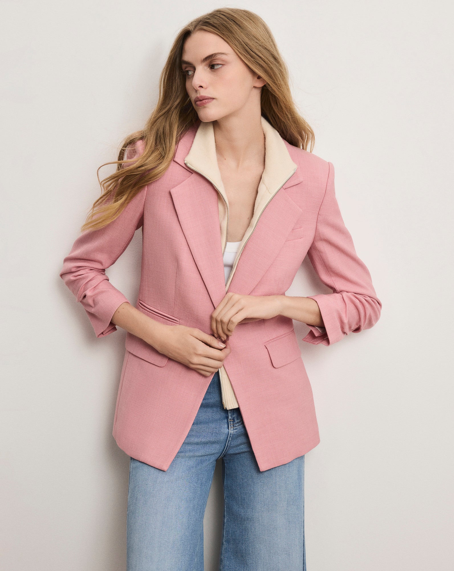 Veronica Beard Battista Dickey Jacket - Petal
