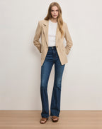 Veronica Beard Battista Dickey Jacket - Stone Khaki