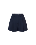 Veronica Beard Marbeau Pleated Short - Navy