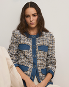 Veronica Beard Ainslie Tweed Jacket - Navy Multi