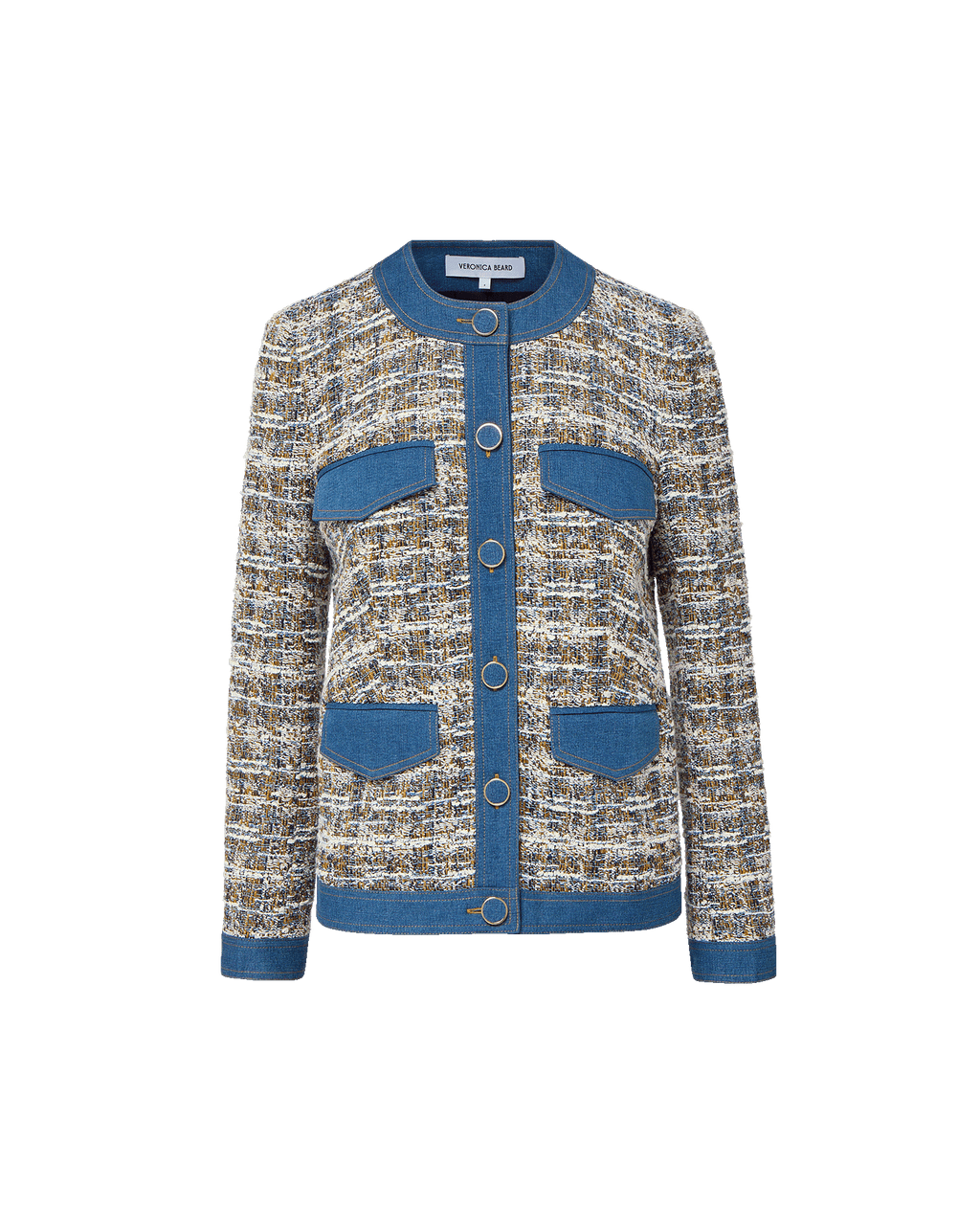 Veronica Beard Ainslie Tweed Jacket - Navy Multi