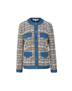 Veronica Beard Ainslie Tweed Jacket - Navy Multi