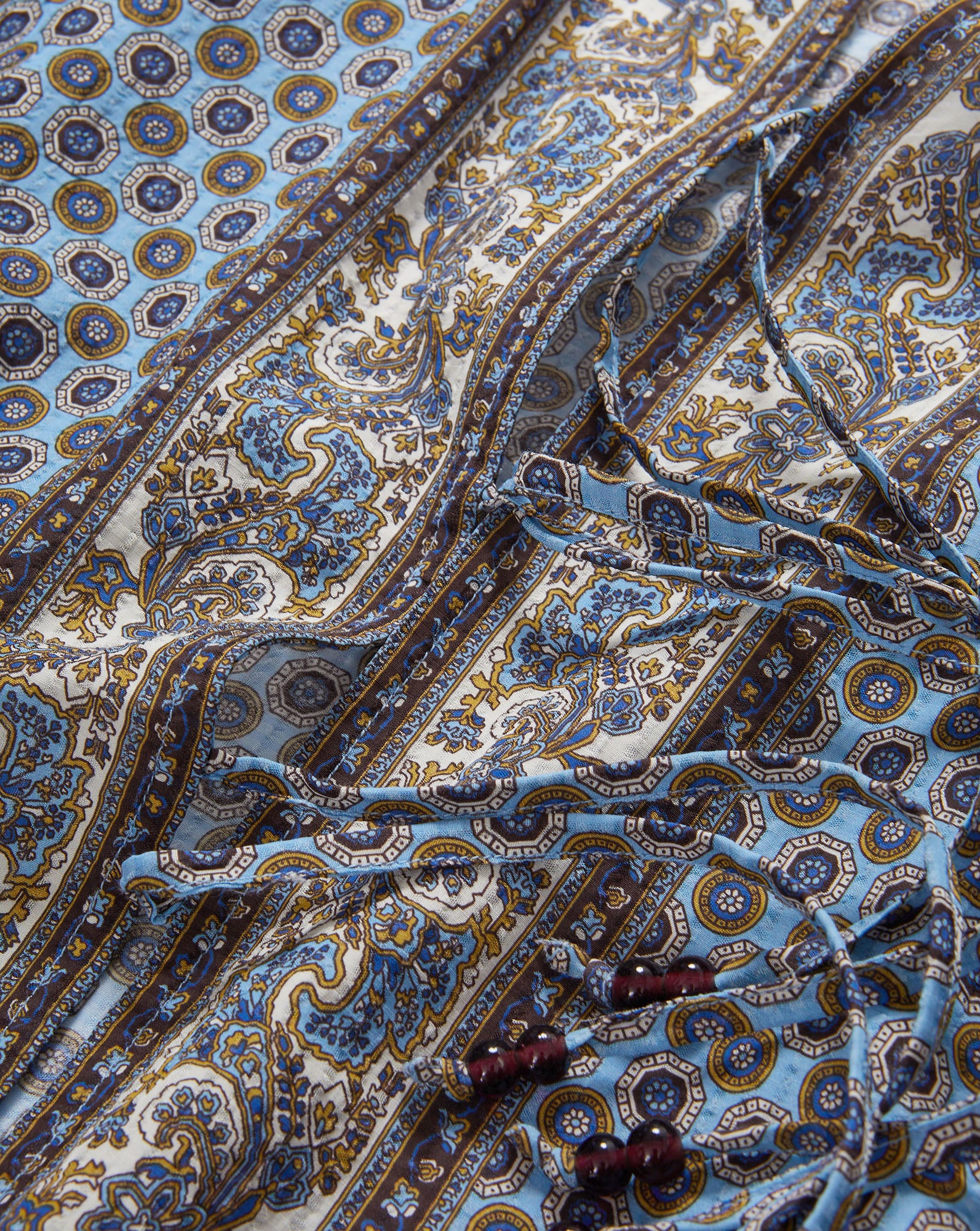 Eva Scarf-Print Blouse in Blue Jay Multi | Veronica Beard