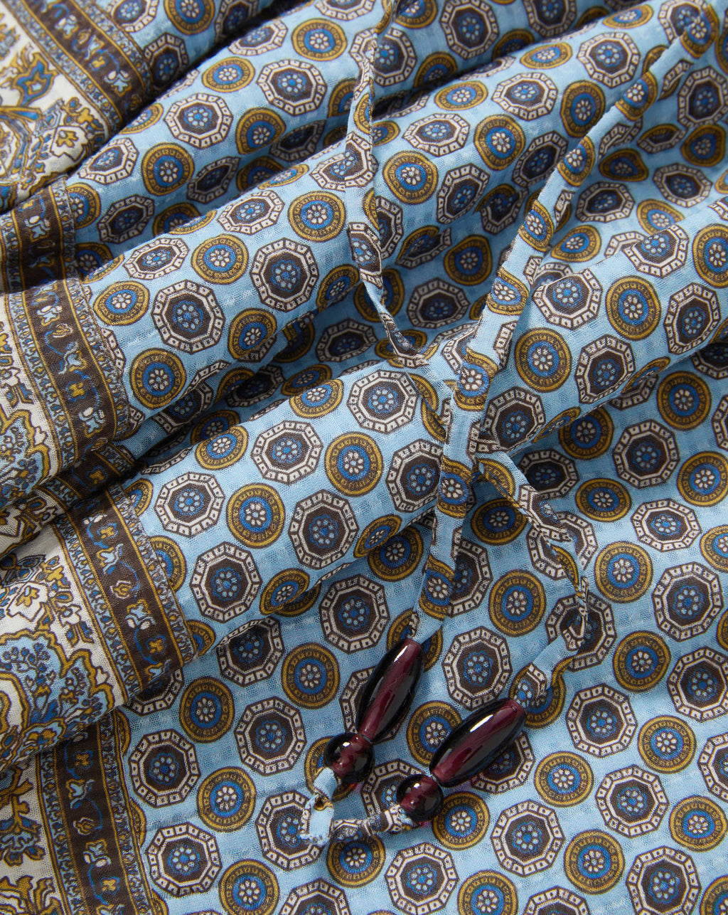 Veronica Beard Vivaldi Scarf-Print Short - Blue Jay Multi