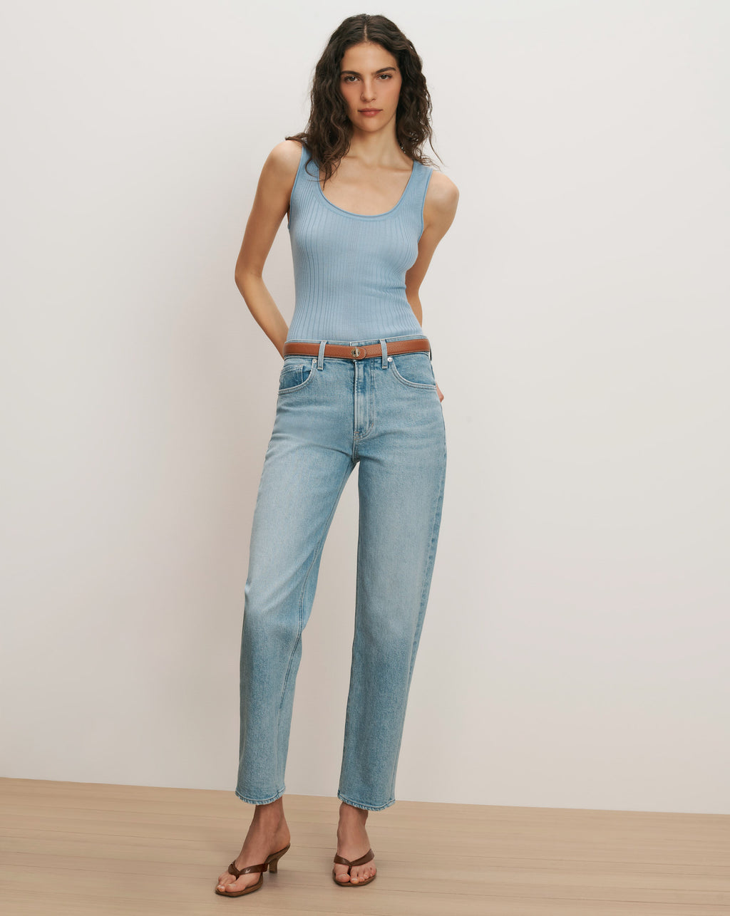 Veronica Beard Anchor Leather Belt