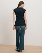 Veronica Beard Pendle Tailored Vest - Navy