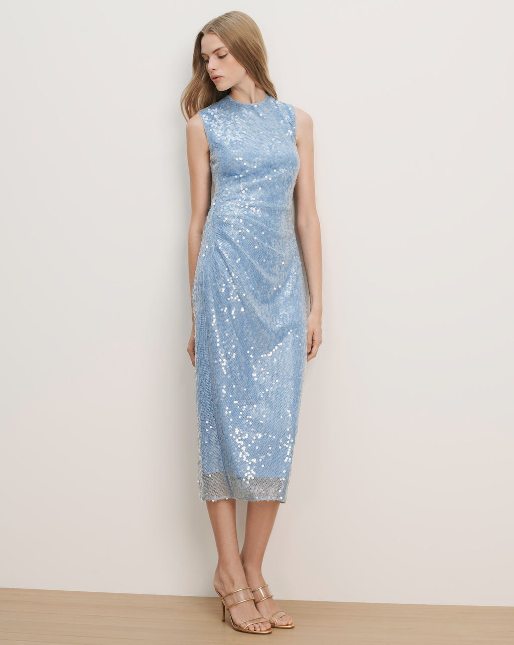 Kimberly Sequin Midi Dress in Blue Jay | Veronica Beard Kimberly Sequin Midi Dress in Blue Jay | Veronica Beard
