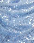 Veronica Beard Light blue sequined mesh fabric.
