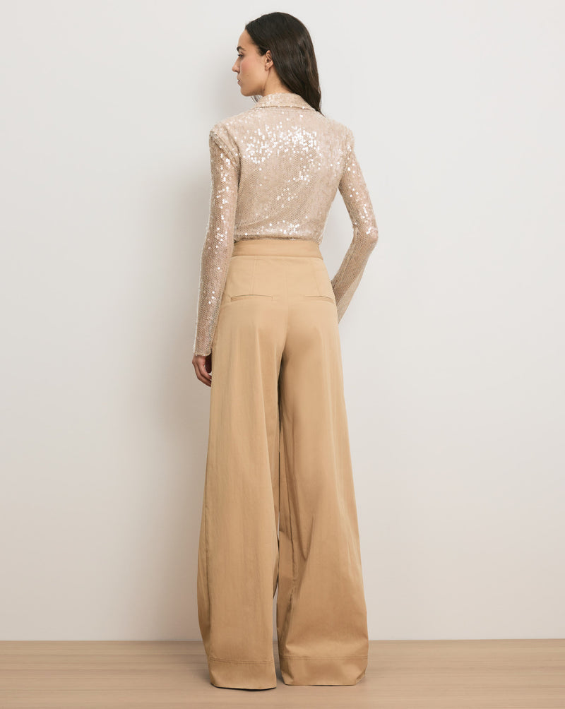 Veronica Beard Meryl Sequin Blouse - Champagne