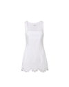Veronica Beard Shanice Lace-Trim Mini Dress - White