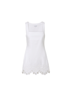 Shanice Lace-Trim Mini Dress in White