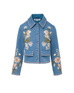 Veronica Beard Vikaria Embroidered Jacket - Sea Glare