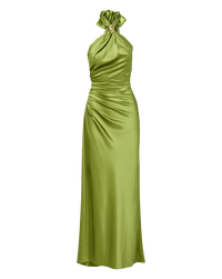 Veronica Beard Izaren Halter Maxi Dress - Cactus