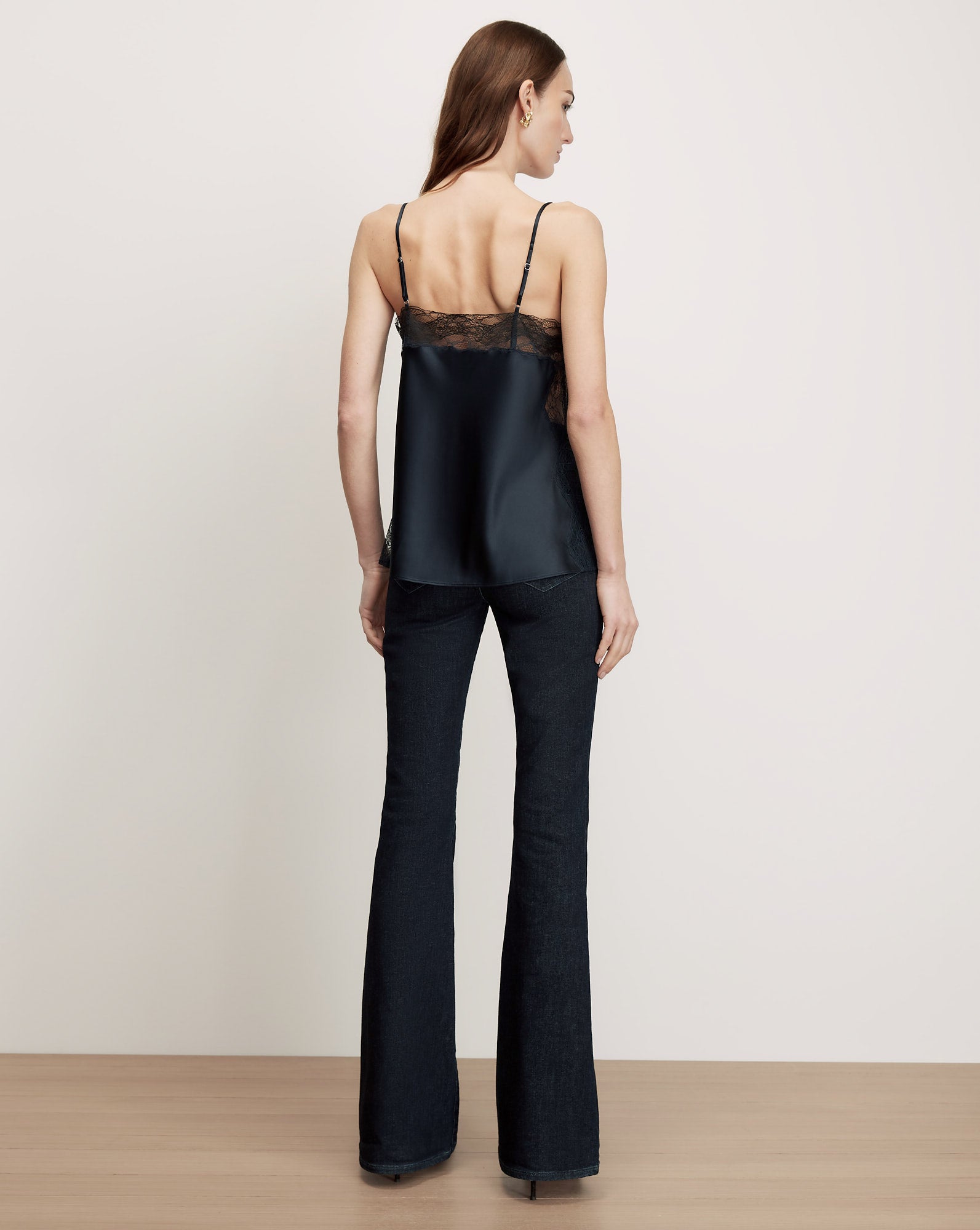 Johanan Lace-Trim Camisole in Navy | Veronica Beard