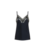 Veronica Beard Johanan Lace-Trim Camisole - Navy