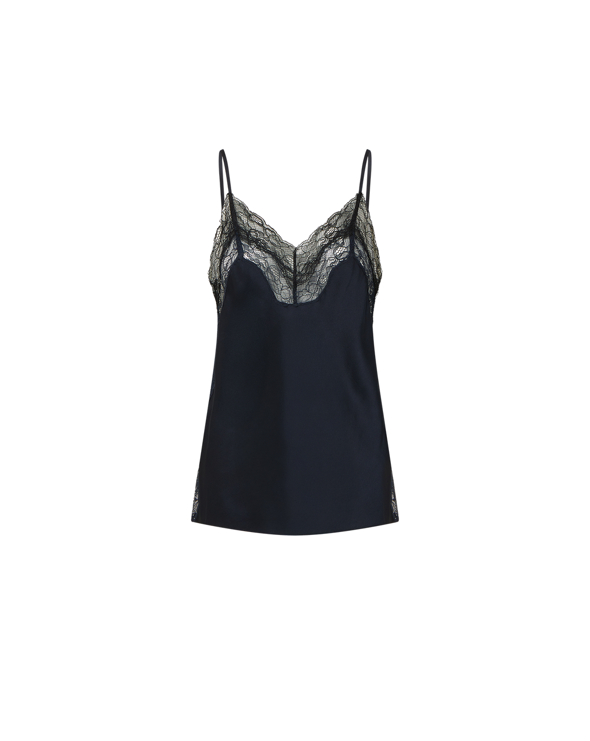 Johanan Lace-Trim Camisole in Navy | Veronica Beard
