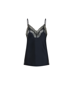Veronica Beard Johanan Lace-Trim Camisole - Navy