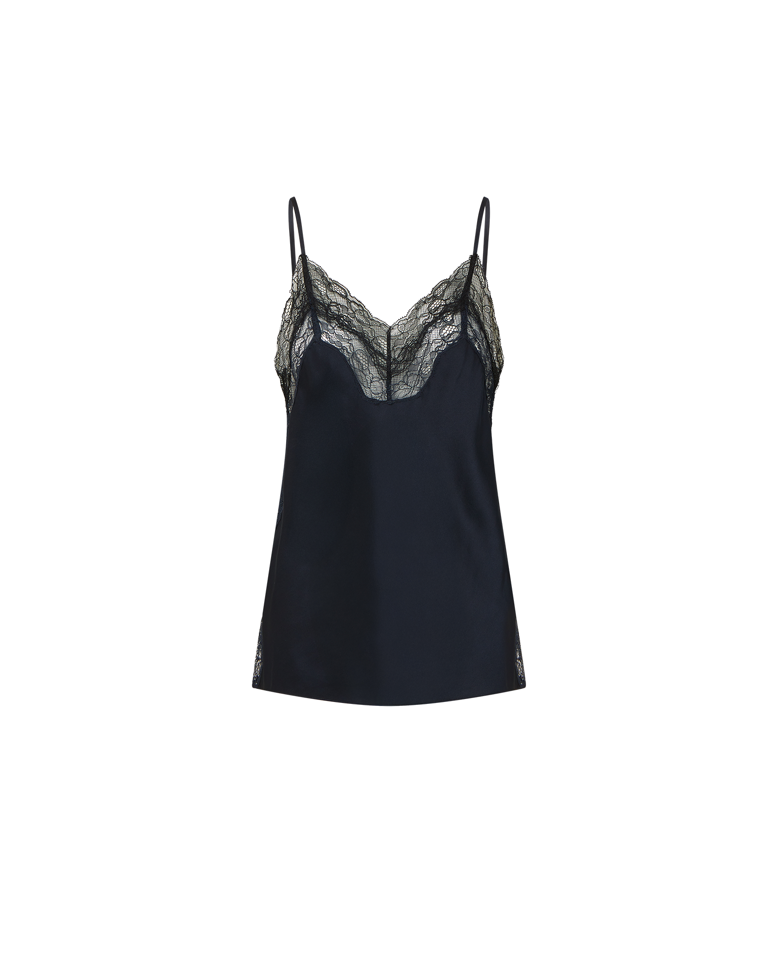 Johanan Lace-Trim Camisole in Navy | Veronica Beard