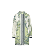 Veronica Beard Carstowe Scarf-Print Mini Dress - Light Pistachio Multi