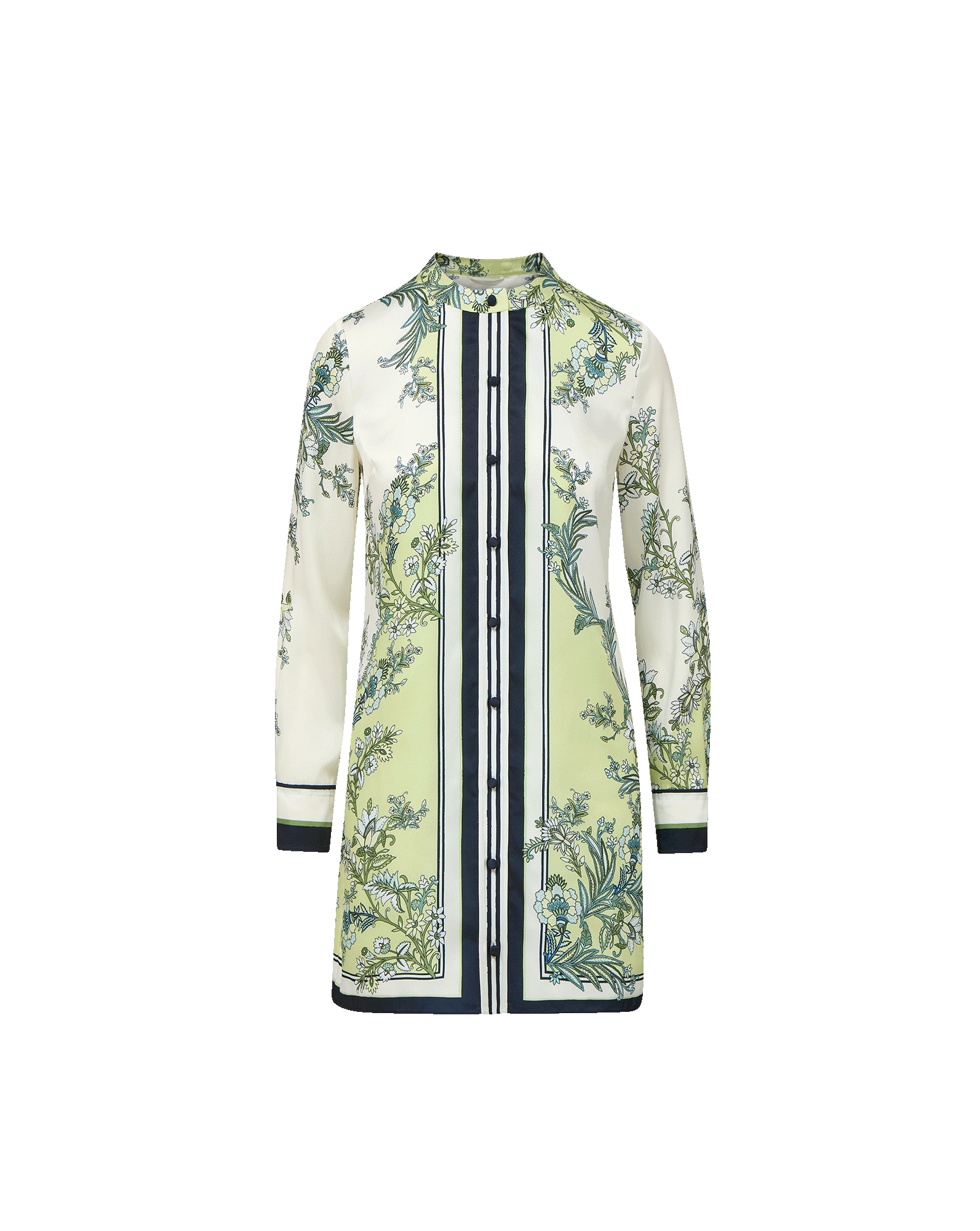 Veronica Beard Carstowe Scarf-Print Mini Dress - Light Pistachio Multi