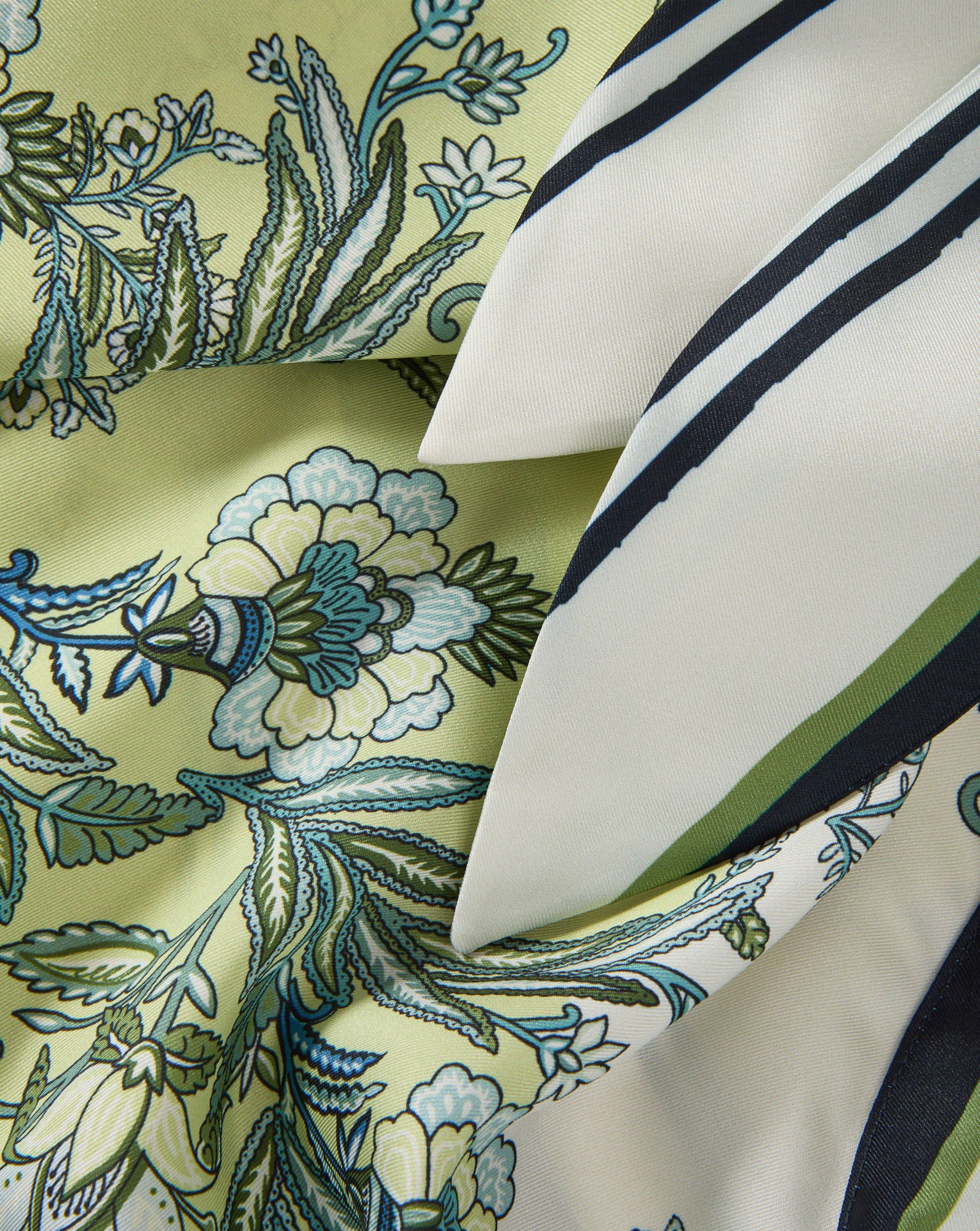 Veronica Beard Tari One-Shoulder Blouse - Light Pistachio Multi