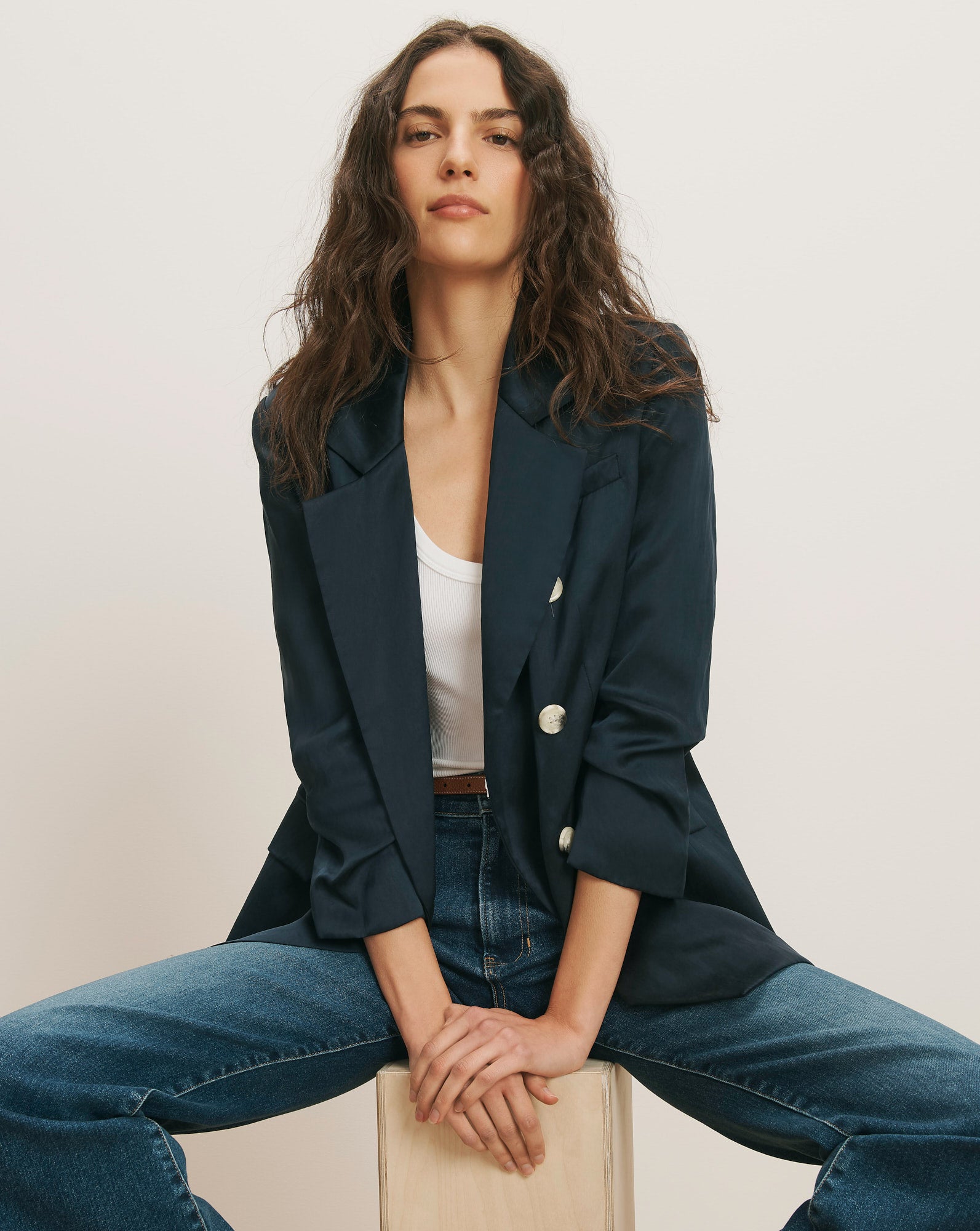 Chesterfield Dickey Jacket in Navy | Veronica Beard