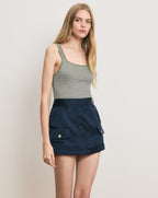 Veronica Beard Felina Mini Skort - Navy